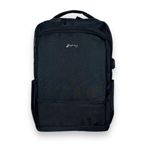 Рюкзак міський Jiapeng, 25 л, два відділення, дві фронтальні кишені, USB+кабель, розмір: 44*30*16 см, чорний