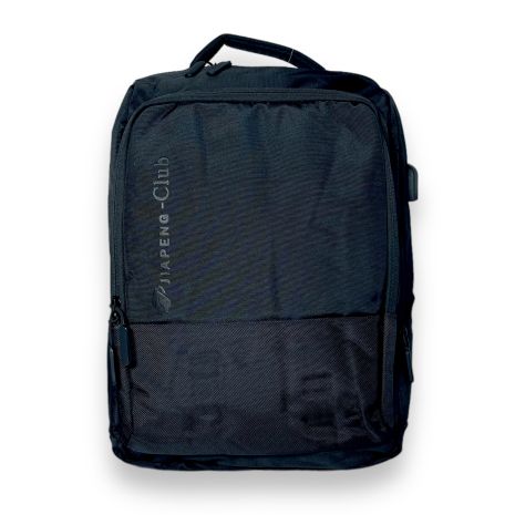 Рюкзак міський Jiapeng, 25 л, два відділення, дві фронтальні кишені, USB+кабель, розмір: 47*31*15 см, чорний