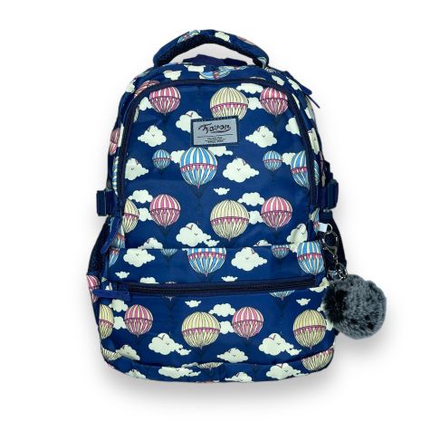 Шкільний рюкзак Favor для дівчинки, два відділення, фронтальна кишеня, бічні кишені, розмір 40*27*15см, синій
