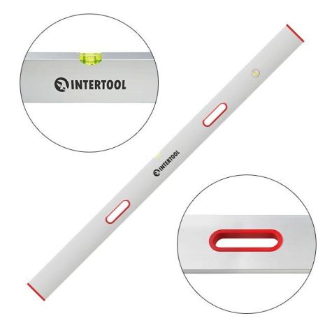 Правило-уровень 1500 мм, 2 капсулы, вертикальный и горизонтальный с ручками INTERTOOL MT-2115
