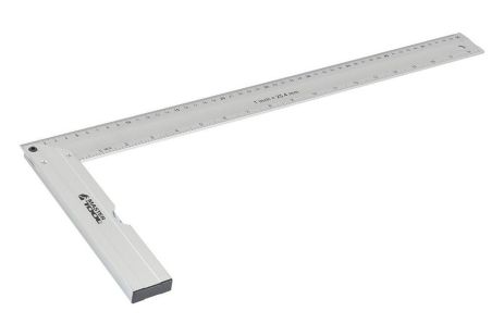 Кутник будівельний алюмінієвий 500 мм ручка Al з капсулою 0,5 мм/1м MASTERTOOL 30-4500