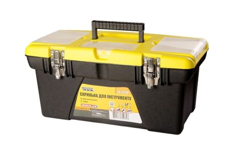 Ящик для інструментів із металевими замками знімні органайзери 19" 480х250х230 мм MASTERTOOL 79-2319