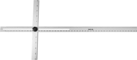 Уголок алюминиевый с 2-х линеек, с метрическими и дюймовыми шкалами, l= 1270 x 560 мм Yato YT-70792