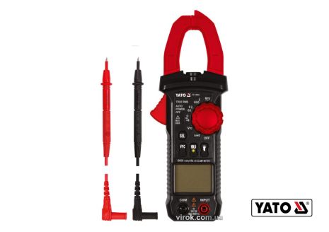 Мультиметр-клещи для измерения электрических параметров с цифровым LCD-дисплеем + чехол YaTo YT-73092