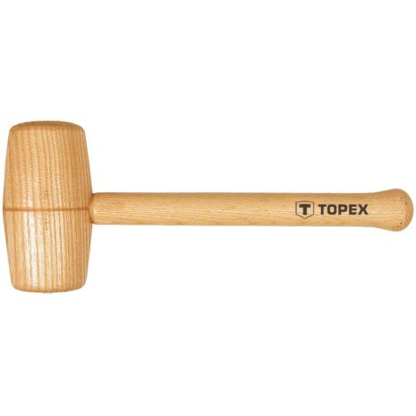 Молоток деревянный круглый, 70 мм, деревянная рукоятка, длина 290 мм Topex 02A057