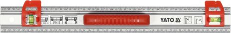 Лінійка алюмінієва з ручкою 500 x 59 x 2 мм 2 капсули Yato YT-70713