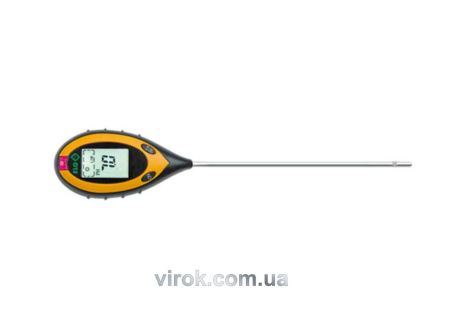 Измеритель огородный 4 в 1 (кислотность, влажность, температура почвы и освещение) Vorel 89000