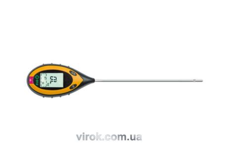 Измеритель огородный 4 в 1 (кислотность, влажность, температура почвы и освещение) Vorel 89000