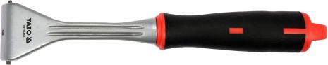 Цикля-скребок с металлическим корпусом и резиновой ручкой лезвие - 52 мм 260 мм + отверточная насадка PH2 Yato YT-75460