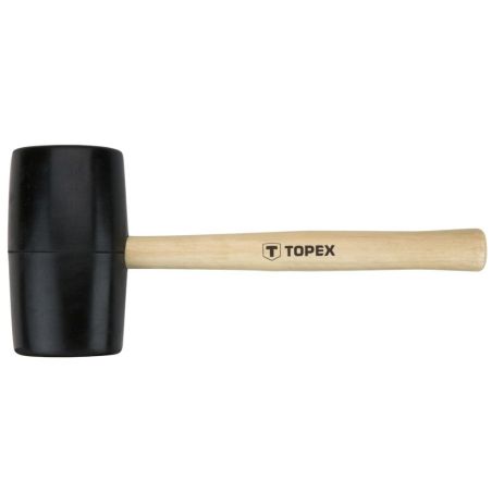 Киянка резиновая 900 г, деревянная рукоятка, черная резина. Topex 02A347