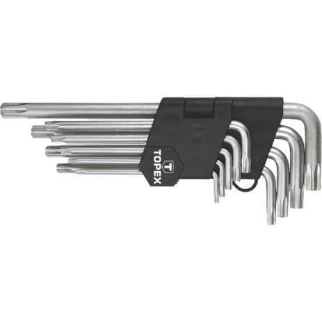 Ключи Torx T10-T50, набор 9 шт., длинные, сталь CrV Topex 35D961