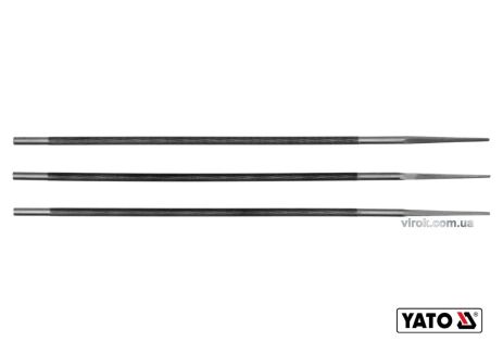 Напильники для заточки звеньев отрезных цепей Ø4.5 x 250 мм 3 шт Yato YT-85026
