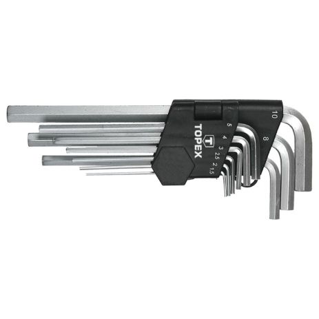 Ключі шестигранні 1.5-10 мм, набір 9 шт. TOPEX 35D956
