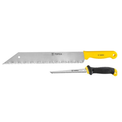 Ножовка по гипсокартону и нож для минеральной ваты, набор 2 шт. Topex 10A725
