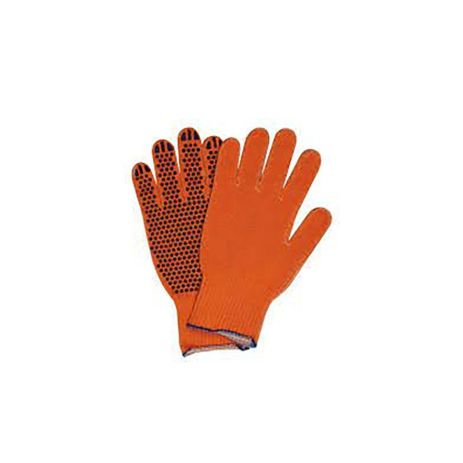 Перчатки трикотажные с точечным ПВХ покрытием р10 Универсал (оранжевые) SIGMA 9442671