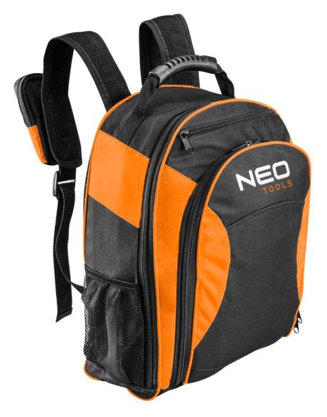 Рюкзак для инструмента NEO (арт. ) полиэстер 600D, 4 наружных кармана, 6 внутренних карманов, ручка, подушки на спинке, регулируемые лямки, съемный мешок. NEO 84-307
