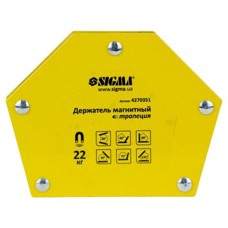 Магнит для сварки трапеция 22кг 90×54×54×43мм (30,45,60,75,90,135°) SIGMA 4270351