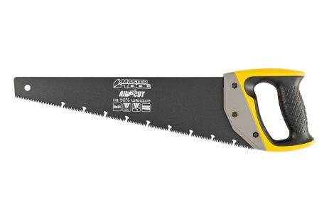 Ножовка столярная BLACK ALLIGATOR 400 мм 9TPI MAX CUT закаленный зуб 3D заточка тефлоновое покрытие MASTERTOOL 14-2440