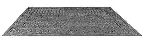 Килимок придверний гумовий "WELCOME" із синтетичним покриттям 1165х730х5 мм сірий MASTERTOOL 92-0702