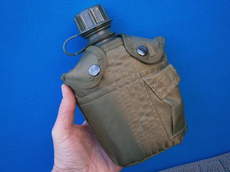 Фляга армійська US Army bottle 1 л пластикова в чохлі олива MiL-tec Німеччина