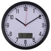 Настінний годинник Timelike™ (25 см) з термометром і датою M-02-W чорний