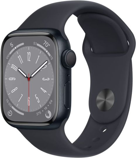 Умные часы Apple Watch Series 8 GPS 41mm Midnight Aluminium Case with Midnight Sport Band - Regular (MNP53UL/A)