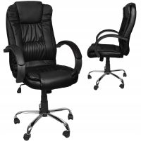 Компьютерное офисное кресло с эко кожи Malatec 8983 черное
