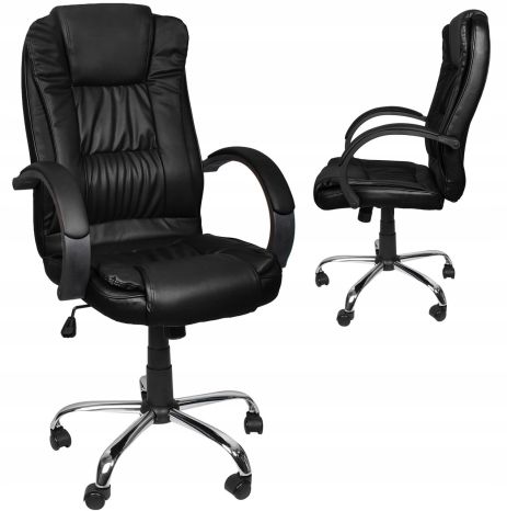 Комп'ютерне офісне крісло з екошкірою Malatec 8983 чорне