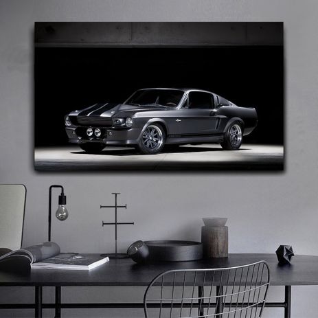 Картина на холсте "Gray car" печать