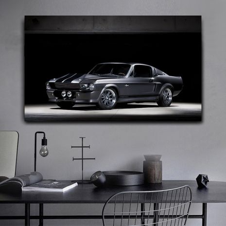 Картина на холсте "Gray car" печать 90х140см