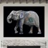 Картина на холсте "Денежный слон" печать 90х140см