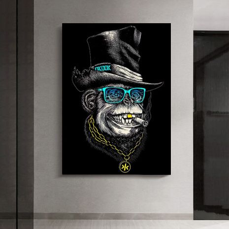 Картина на полотні "Папік мавп" друк 40х60см