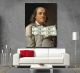 Картина на холсте "Портрет Бенджамина Франклина" печать 80х120см