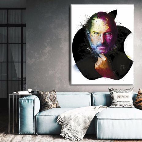 Картина на холсте "Стив Джобс" печать 40х50см