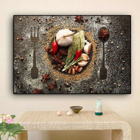 Картина на холсте "Философия еды" печать 40х60см
