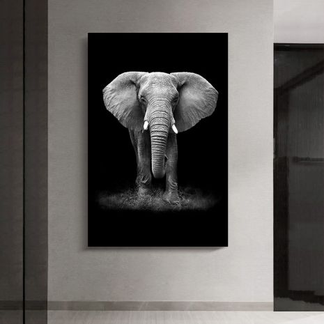 Картина на холсте "Слон счастья" печать 40х60см