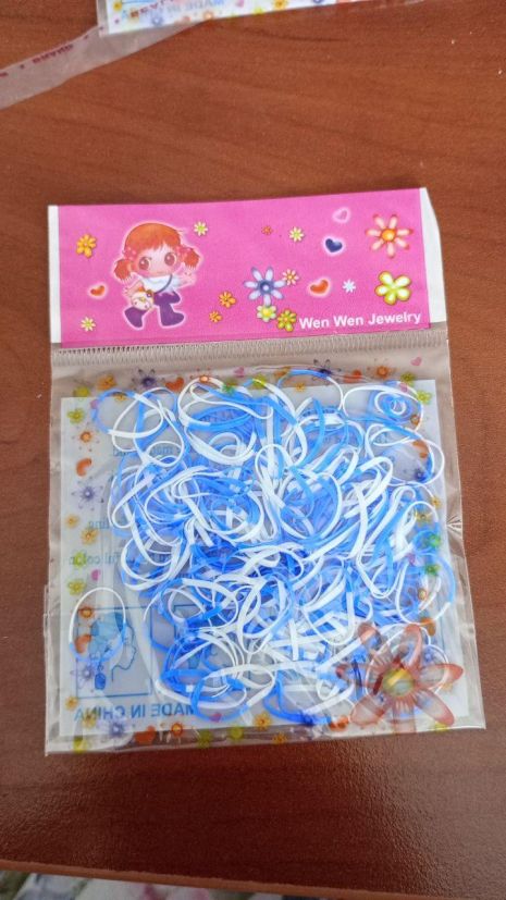 Пакет резинок для плетения браслетов Голубые