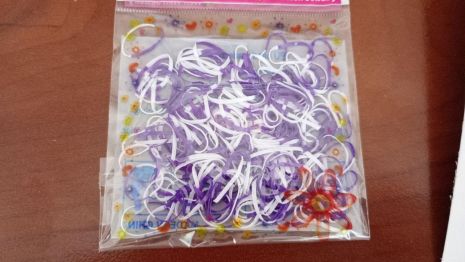 Пакет резинок для плетения браслетов фиолет
