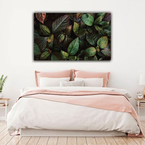 Картина на холсте "Тропические листья" печать 90х140см