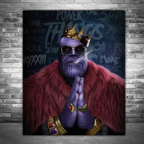 Картина на холсте "Thanos Marvel" печать 50х70см