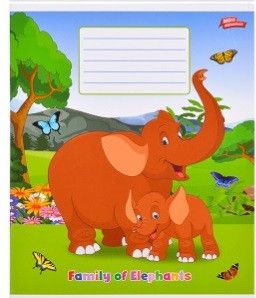 Тетрадь 12 листов линия "Family" слон