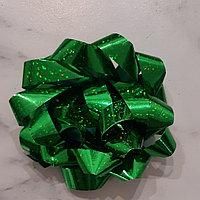 Бантик подарунковий, зелений, розмір 8 см