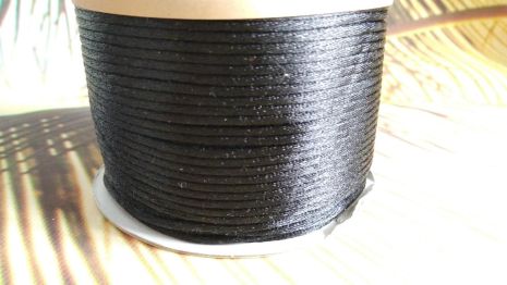 Шнурок декоративний чорний 3 мм