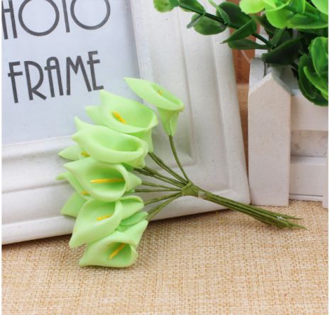 Цветок калла зеленая на ножке, фоамиран