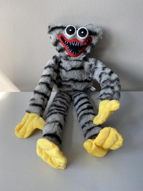 М'яка іграшка Хагі Ваги 40 см Смугастий сірий тигр