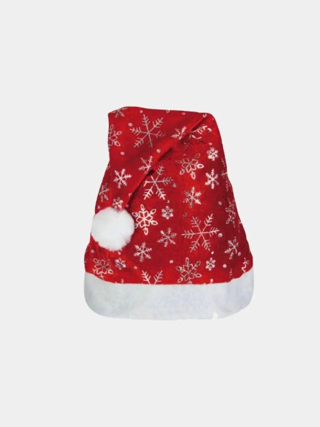 Колпак шапка Деда Мороза, Санта Клауса красный Велюр