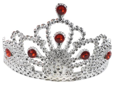 Корона принцеси з червоним дорогоцінним камінням