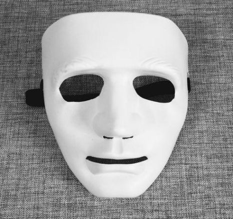 Маска обличчя Людини (Біла), маска міма, безликий