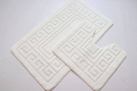 Набір килимків у ванну та туалет Vonaldi 80*50 см та 40*50 см white 00165/s