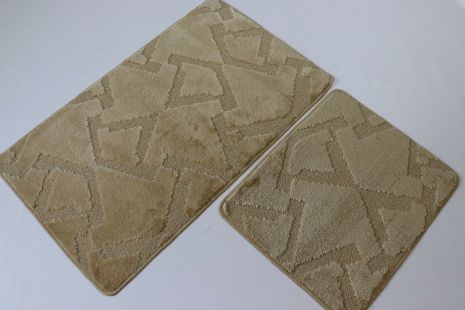 Набір килимків для ванної 100x60 см+ 50x60 см Banyoser Vonaldi без вирізу BS-1617